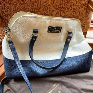 Kate Spade Navy/white Medium/large Crossbody Bag.